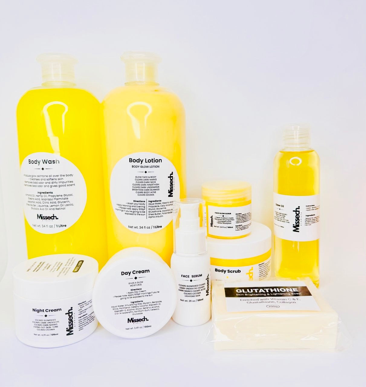 Face Brightening & Body Full Set & Body Scrub -