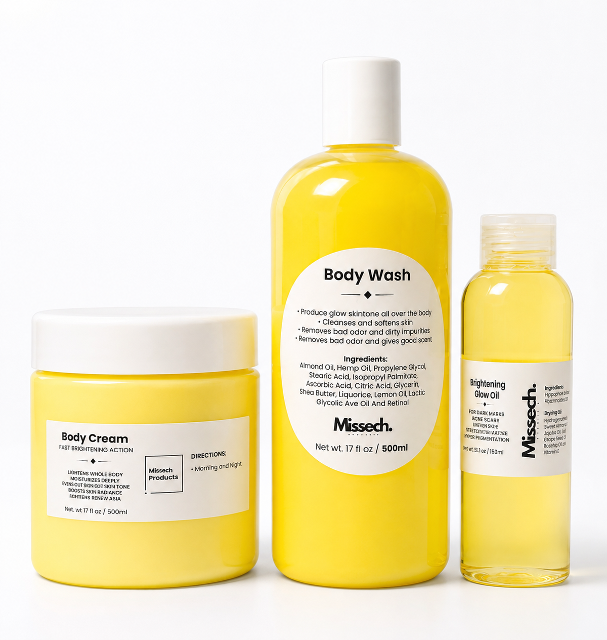 Body Brightening Cream Set - 500ml