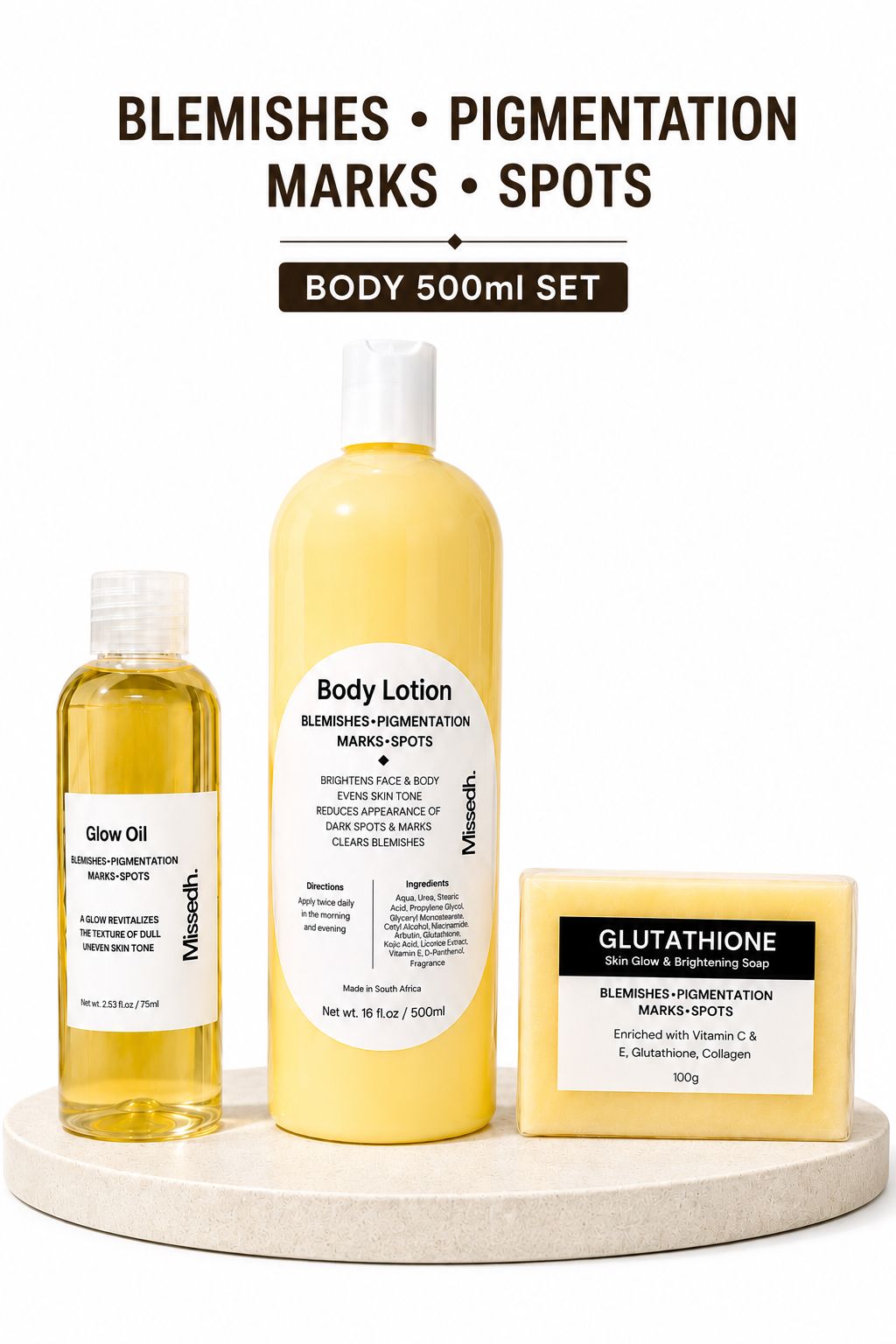 Blemishes,Pigmentation,Dark Marks:Spots 500ml Body Set